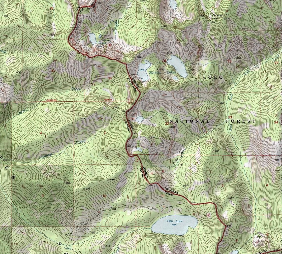 Stateline Hoodoo to Fish Lake Topo4