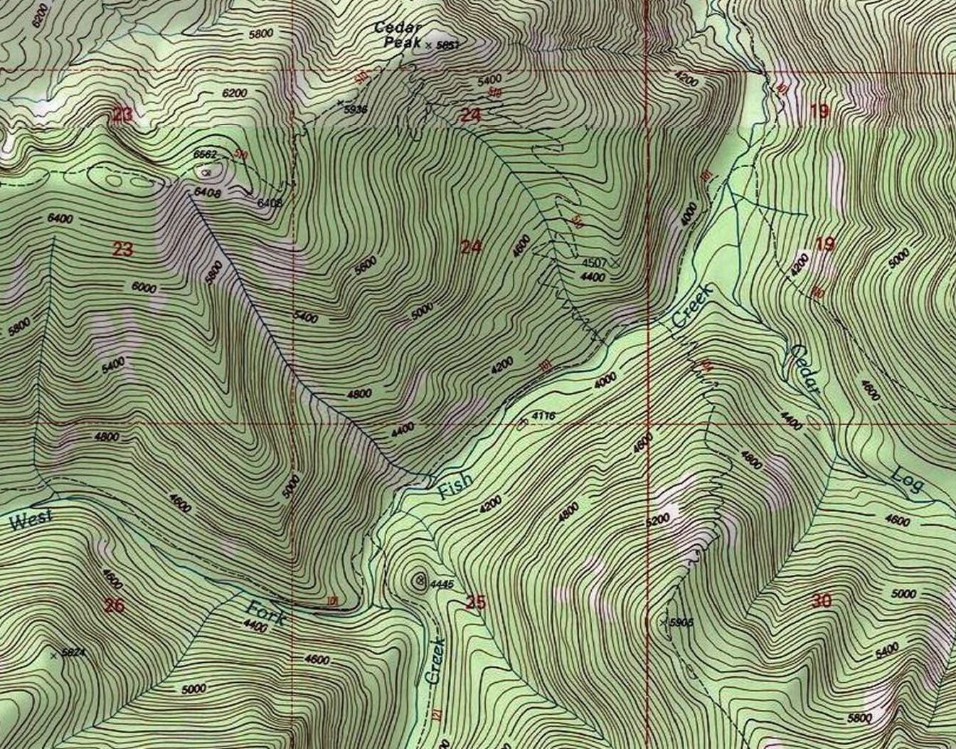 West Fork Fish Creek Topo2