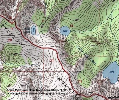 Mud Lake Topo