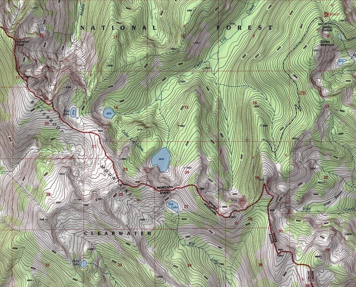 Schley / Admiral Area Topo