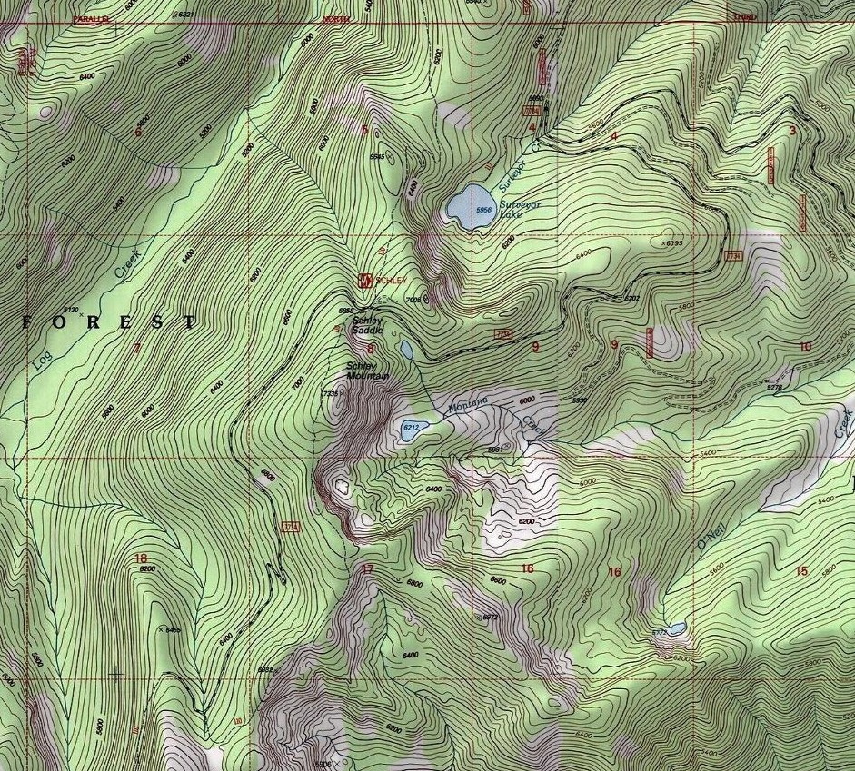 Schley Mountain Area Topo