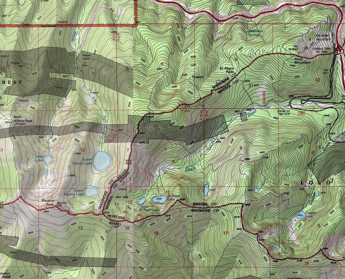 Lookout Pass Topo