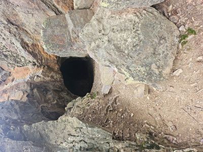 An old mining claim along the trail