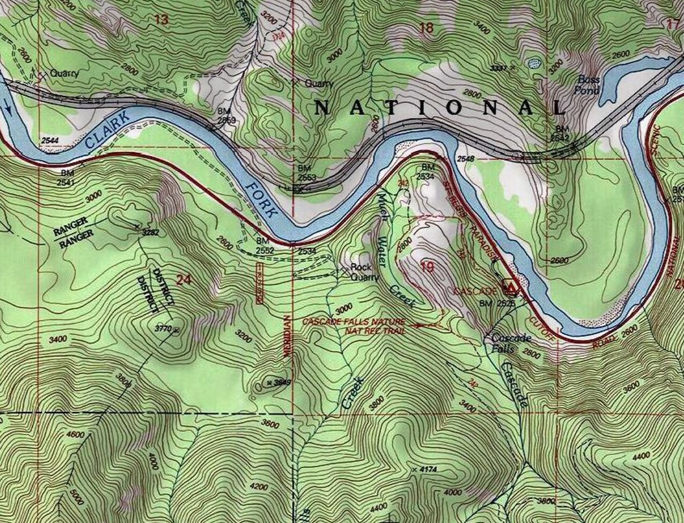 Cascade Creek Trail Topo