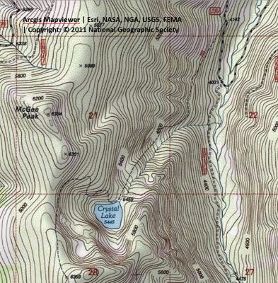 Crystal Lake Topo