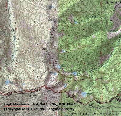 Eagle Peak Area Topo