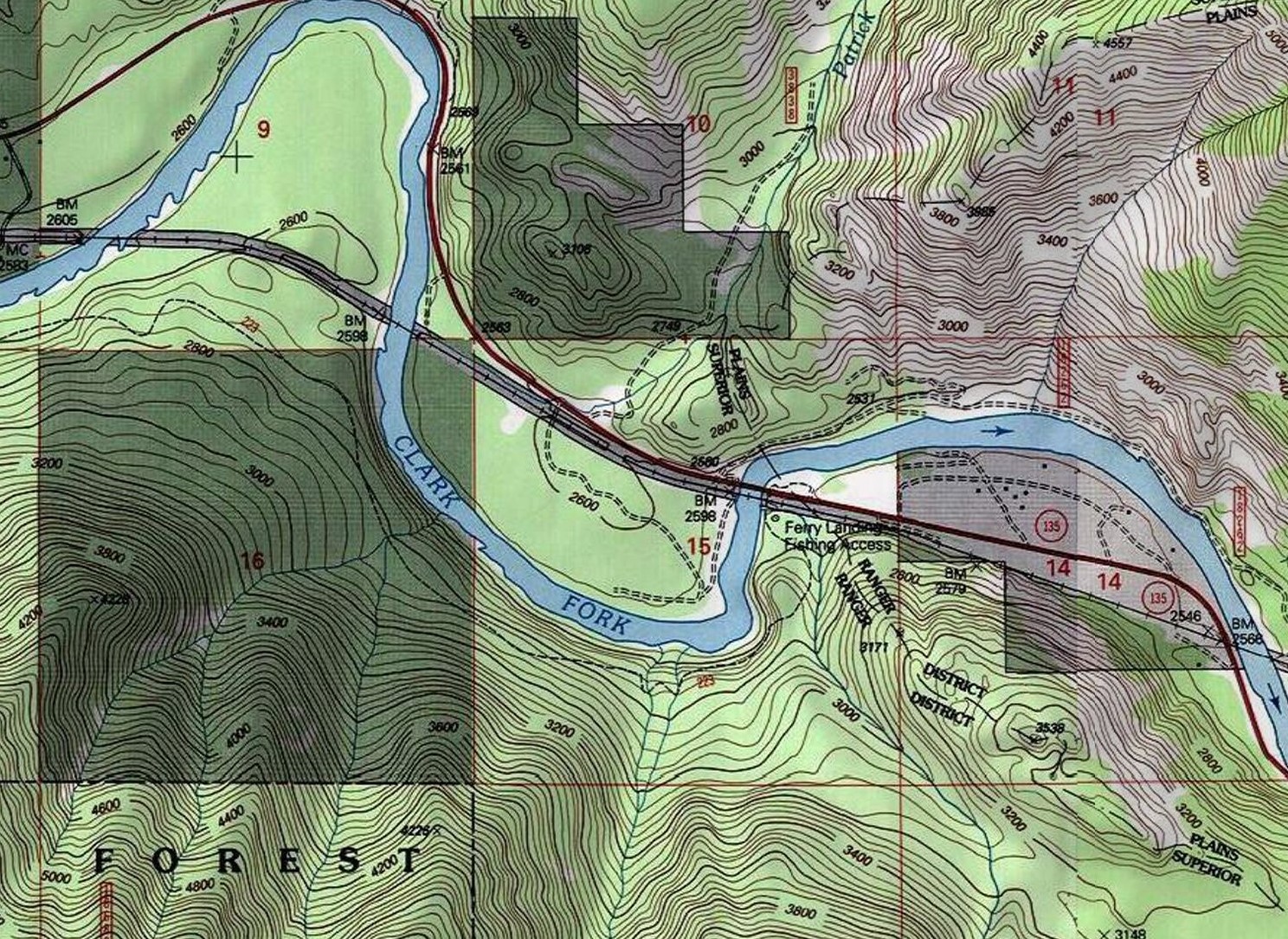 Ferry Landing Topo