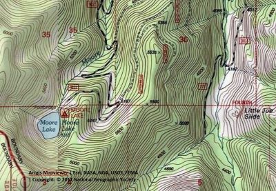 Moore Lake Topo