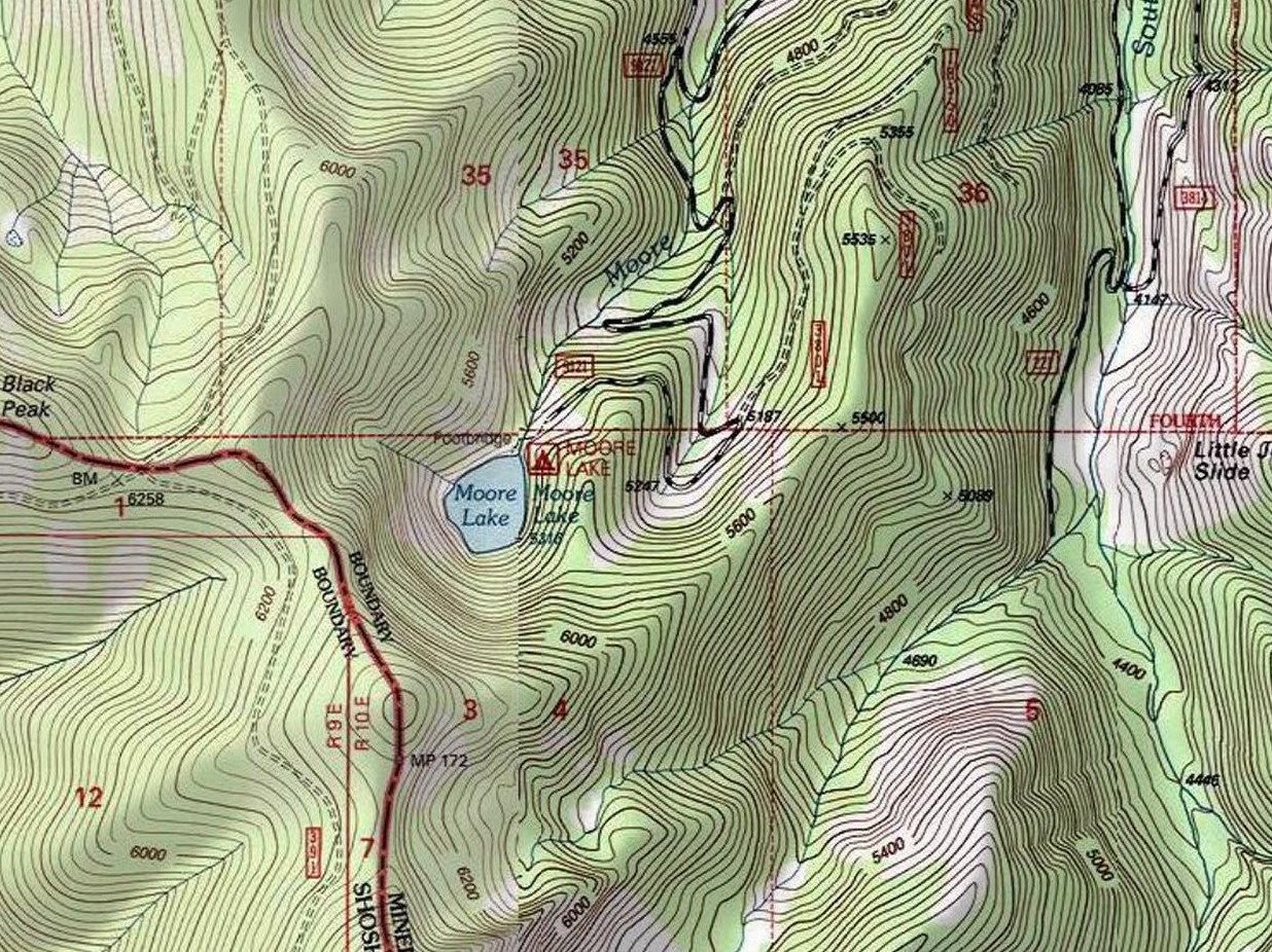 Moore Lake Topo
