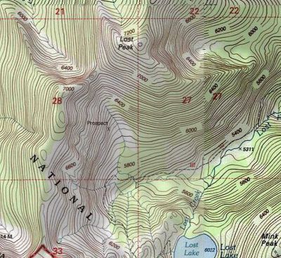 Lost Peak Topo
