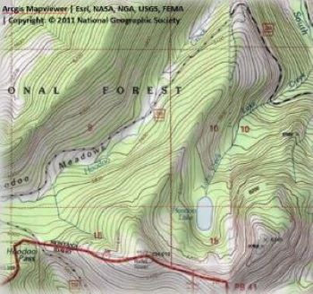 Hoodoo Lake Topo