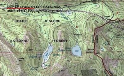 Lower Glidden Lake Topo