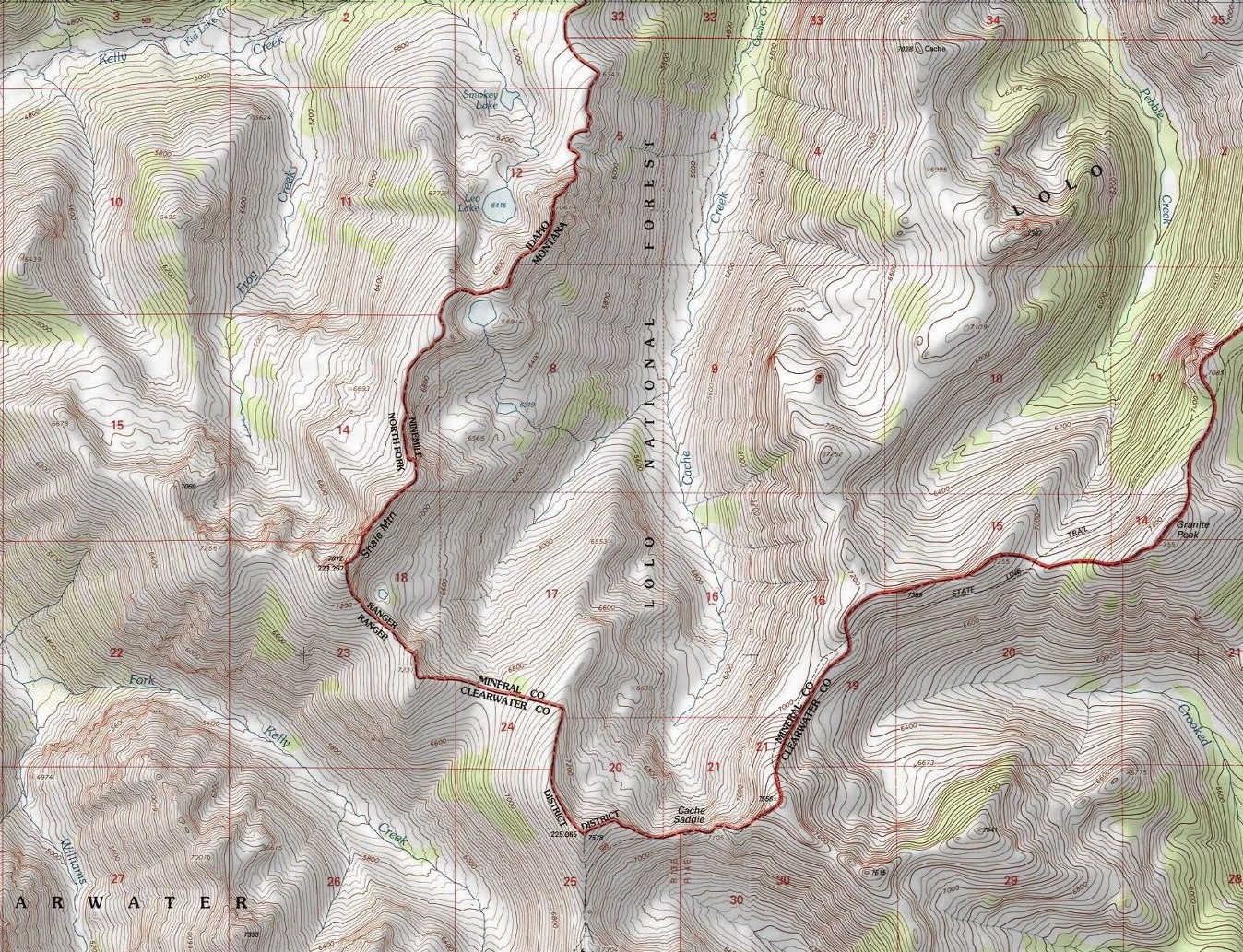 Schley to Cache Topo Map S